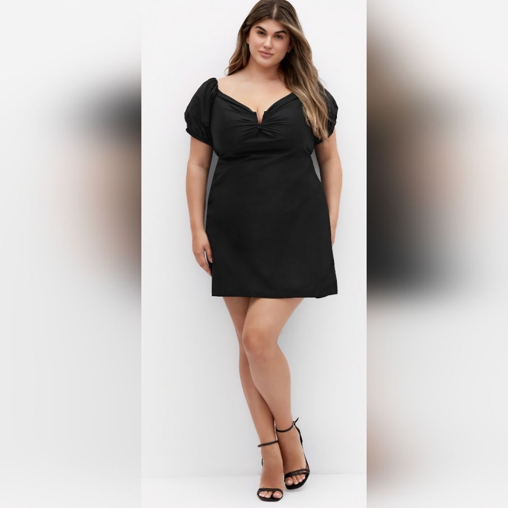 NWT City Chic Sweet Paradise Linen Blend Mini Dress Plus Size 20W